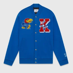 KANSAS JAYHAWKS FLEECE OVO VARSITY JACKET