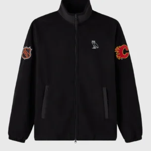 NHL CALGARY FLAMES MICROFLEECE COACH'S FULL-ZIP JACKET