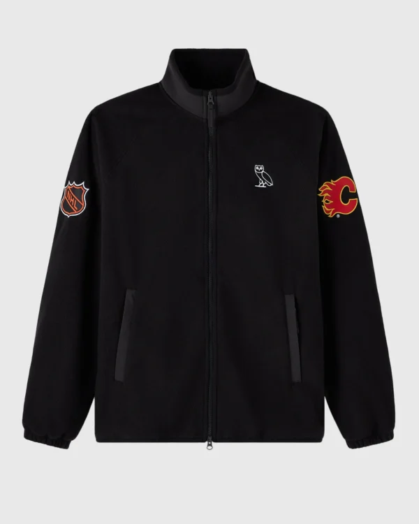 NHL CALGARY FLAMES MICROFLEECE COACH'S FULL-ZIP JACKET