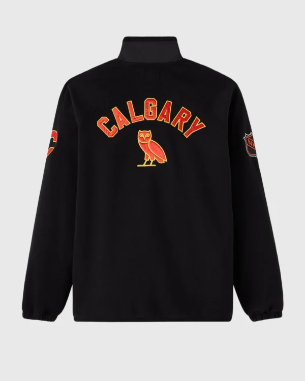 NHL CALGARY FLAMES MICROFLEECE COACH'S FULL-ZIP JACKET