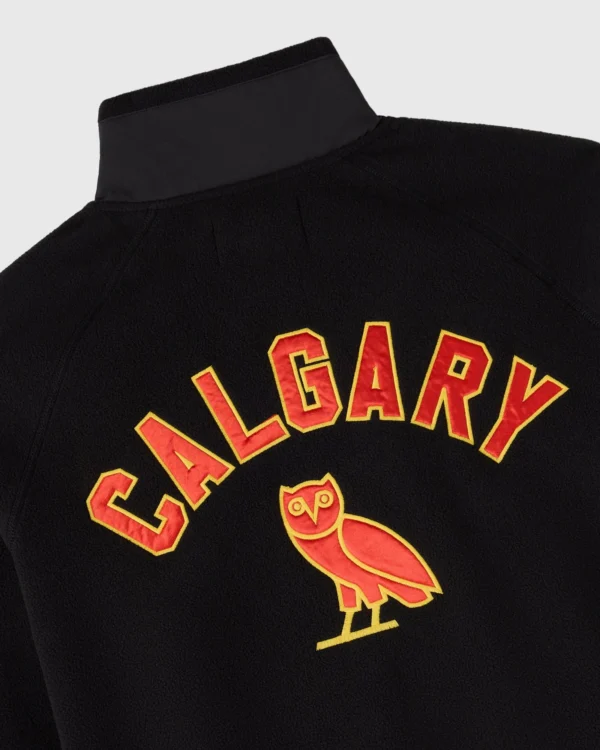 NHL CALGARY FLAMES MICROFLEECE COACH'S FULL-ZIP JACKET