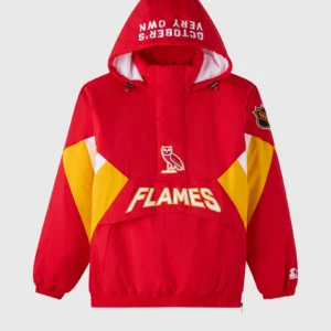 NHL CALGARY FLAMES STARTER® BREAKAWAY PULLOVER JACKET